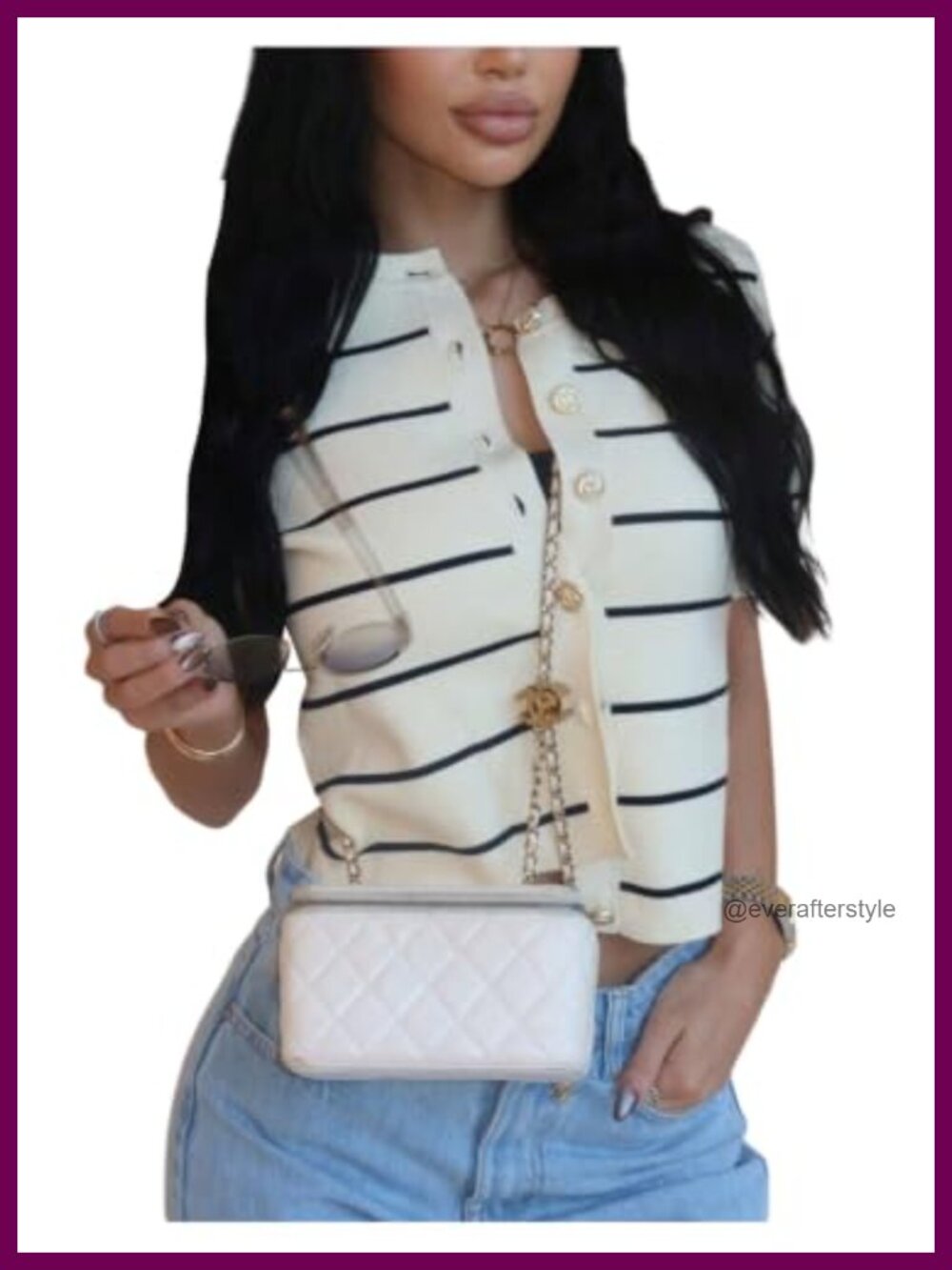 Striped Short Sleeve Button Up Crop Cardigan Sweater